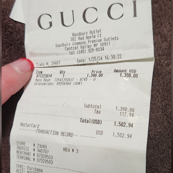 Gucci Ophidia GG Patterned Bag W/Red & Green Stripe 13X9 - Picture 16 of 16